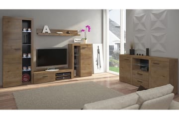 Vardagsrumsset Rumba - Beige/Brun - Förvaring - Förvaringsmöbler - Möbelset för vardagsrum