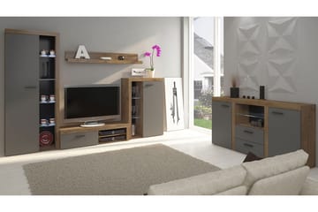 Vardagsrumsset Rumba - Beige/Grå - Förvaring - Förvaringsmöbler - Möbelset för vardagsrum