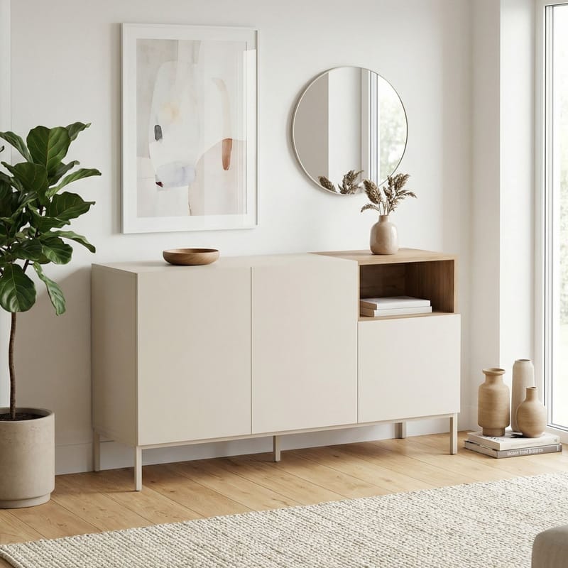 Morlen Konsol 140x80x41,8 cm - santsten naturlig ek - Förvaring - Förvaringsmöbler - Sideboard & skänk