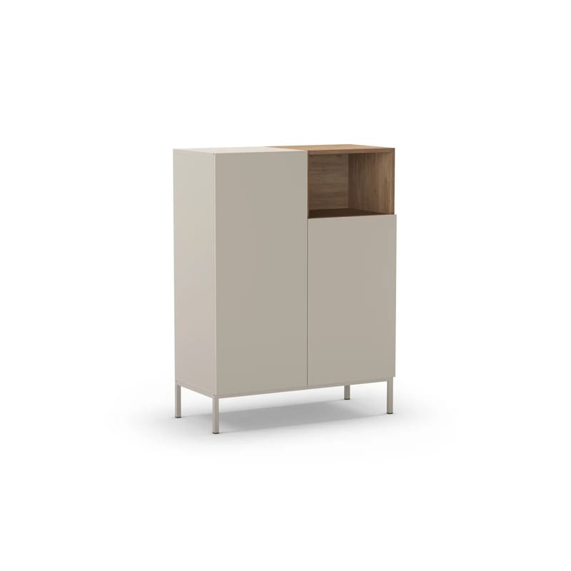 Morlen Sideboard 90x120x41,8 cm, Santstone och naturlig ek