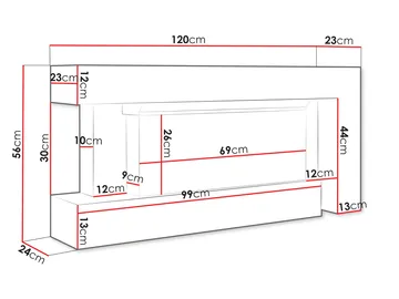 Morvyn Elektrisk Eldstad 120 cm - Förvaring - Förvaringsmöbler - Byrå