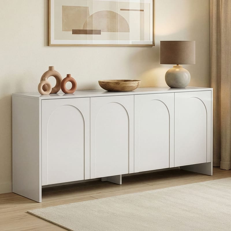 Nelora Konsolbord 180 cm - Vit - Förvaring - Förvaringsmöbler - Sideboard & skänk