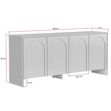 Nelora Konsolbord 180 cm - Vit - Förvaring - Förvaringsmöbler - Sideboard & skänk