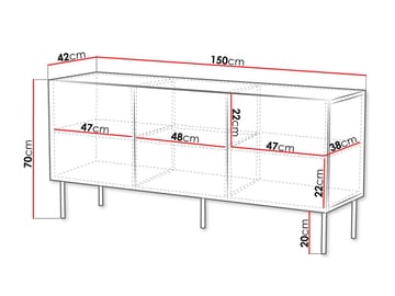 Norrs Skänk 150 cm - beige - Förvaring - Förvaringsmöbler - Sideboard & skänk