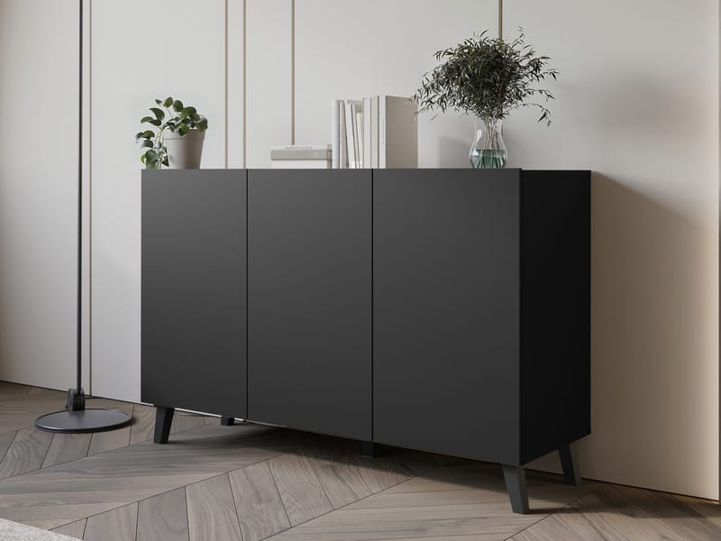 Orvik Skänk 120 cm i Trä med Metallben - Svart - Förvaring - Förvaringsmöbler - Sideboard & skänk