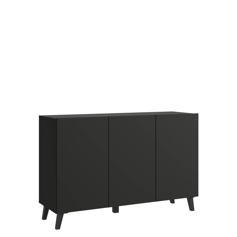 Orvik Skänk 120 cm i Trä med Metallben, Svart