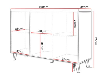 Orvik Skänk 120 cm - vit - Förvaring - Förvaringsmöbler - Sideboard & skänk