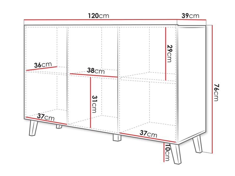 Orvik Skänk 120 cm - vit - Förvaring - Förvaringsmöbler - Sideboard & skänk