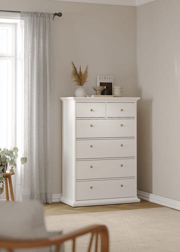 Paris Byrå med 6 lådor 96x48x140 cm - Förvaring - Förvaringsmöbler - Byrå