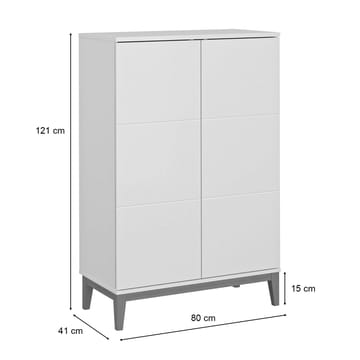 Pelle Högskåp 80x121 cm - Kashmir och ek - Förvaring - Förvaringsmöbler - Sideboard & skänk