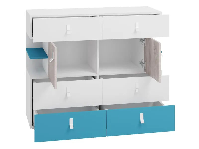 Planeta Skänk 110 cm i Ljust Trä - Svart - Förvaring - Förvaringsmöbler - Sideboard & skänk