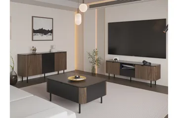 Pollena Möbelset För Vardagsrum - Brun - Förvaring - Förvaringsmöbler - Möbelset för vardagsrum