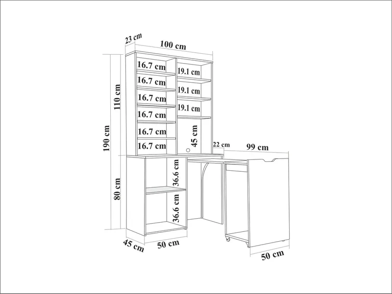 Quivo Barskåp 190 cm - Förvaring - Förvaringsmöbler - Köksö