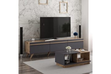 Ravinarville Möbelset För Vardagsrum - Antracit/Valnöt - Förvaring - Förvaringsmöbler - Möbelset för vardagsrum