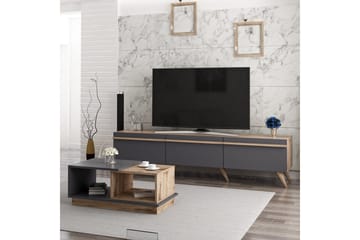 Ravinarville Möbelset För Vardagsrum - Antracit/Valnöt - Förvaring - Förvaringsmöbler - Möbelset för vardagsrum