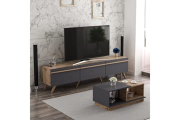 Ravinarville Möbelset För Vardagsrum - Antracit/Valnöt - Förvaring - Förvaringsmöbler - Möbelset för vardagsrum