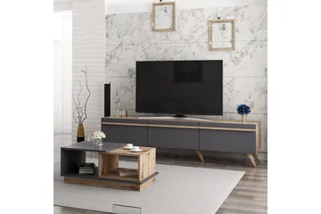 Ravinarville Möbelset För Vardagsrum - Antracit/Valnöt - Förvaring - Förvaringsmöbler - Möbelset för vardagsrum