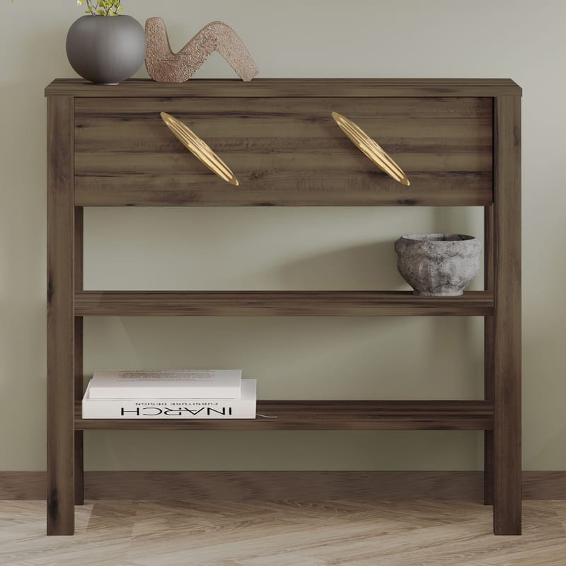 Relon Byrå 90x85x30 cm - Antik valnöt - Förvaring - Förvaringsmöbler - Sideboard & skänk