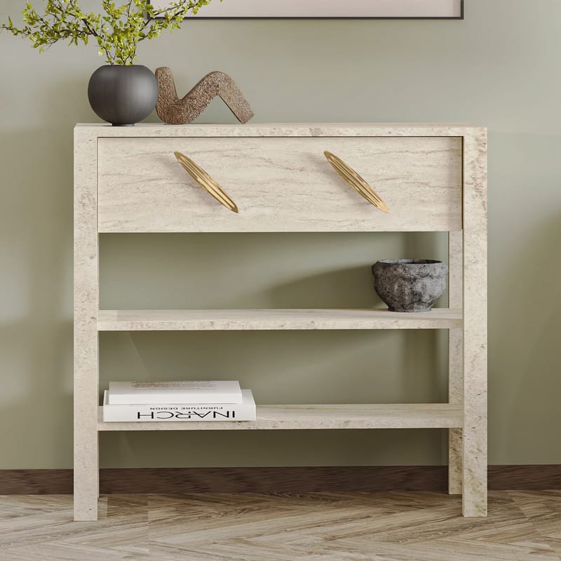 Relon Byrå 90x85x30 cm - Travertin - Förvaring - Förvaringsmöbler - Sideboard & skänk