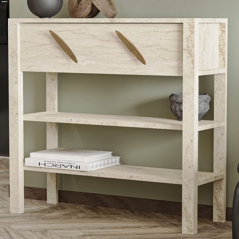 Relon Byrå 90x85x30 cm - Travertin - Förvaring - Förvaringsmöbler - Sideboard & skänk
