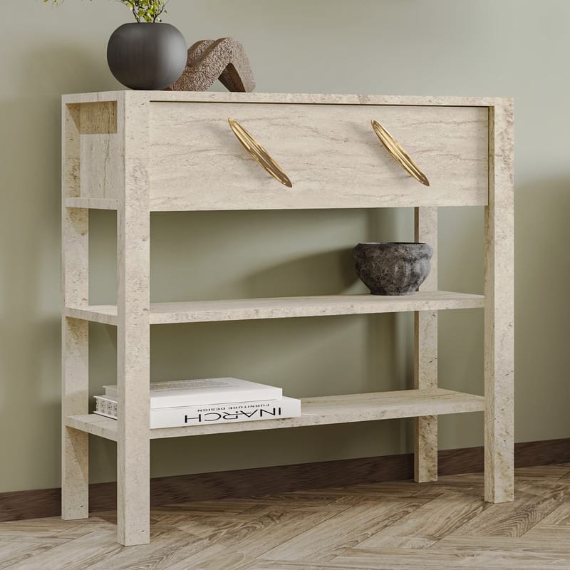 Relon Byrå 90x85x30 cm - Travertin - Förvaring - Förvaringsmöbler - Sideboard & skänk