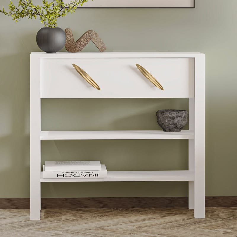 Relon Byrå 90x85x30 cm - Vit - Förvaring - Förvaringsmöbler - Sideboard & skänk