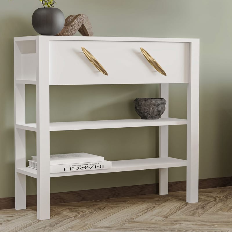 Relon Byrå 90x85x30 cm - Vit - Förvaring - Förvaringsmöbler - Sideboard & skänk