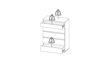 Rengo Byrå 76,8 cm - Natur - Förvaring - Förvaringsmöbler - Byrå