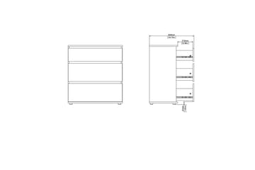 Rengo Byrå 76,8 cm - Natur - Förvaring - Förvaringsmöbler - Byrå