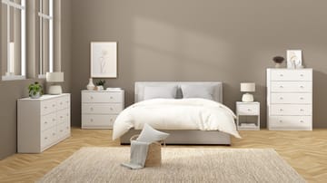 Renor Byrå med 5 lådor Vit 72x30x108 cm - Förvaring - Förvaringsmöbler - Byrå