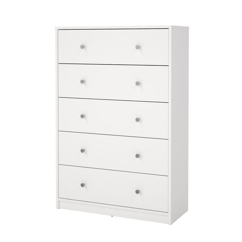 Renor Byrå med 5 lådor Vit 72x30x108 cm