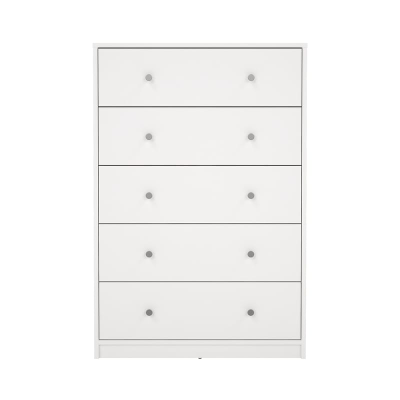Renor Byrå med 5 lådor Vit 72x30x108 cm - Förvaring - Förvaringsmöbler - Byrå