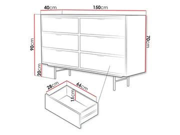 Rolden Skänk 150x90 cm - Hickoryek - Förvaring - Förvaringsmöbler - Byrå