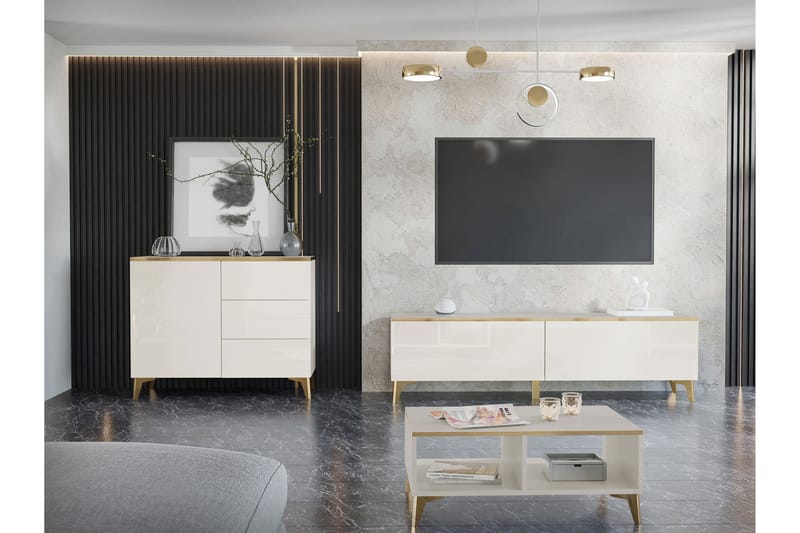 Royston Möbelset För Vardagsrum - Beige - Förvaring - Förvaringsmöbler - Möbelset för vardagsrum