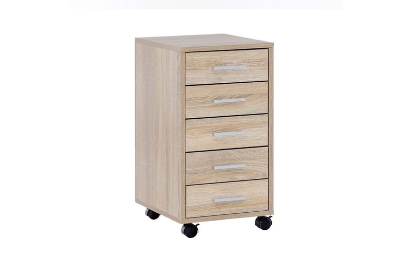 Rullkontejner Wohnling 5 lådor med hjul, folierad spånskiva, modern stil Sonoma - Sonoma - Förvaring - Förvaringsmöbler - Byrå