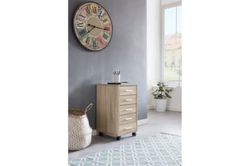 Rullkontejner Wohnling 5 lådor med hjul, folierad spånskiva, modern stil Sonoma - Sonoma - Förvaring - Förvaringsmöbler - Byrå