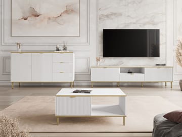 Salmor Möbelset För Vardagsrum - Vit - Förvaring - Förvaringsmöbler - Möbelset för vardagsrum