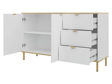 Salmor Skänk 135x42 cm - Vit - Förvaring - Förvaringsmöbler - Sideboard & skänk