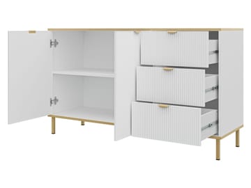 Salmor Skänk 135x42 cm - Vit - Förvaring - Förvaringsmöbler - Sideboard & skänk
