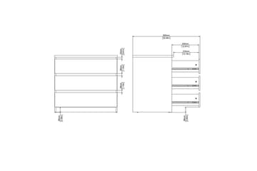 Salomns Byrå 77 cm - Svart - Förvaring - Förvaringsmöbler - Byrå