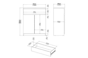 Salomns Skänk 80,4x40 cm - Vit - Förvaring - Förvaringsmöbler - Sideboard & skänk