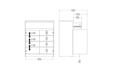 Salomns Skänk 80,4x40 cm - Vit - Förvaring - Förvaringsmöbler - Sideboard & skänk