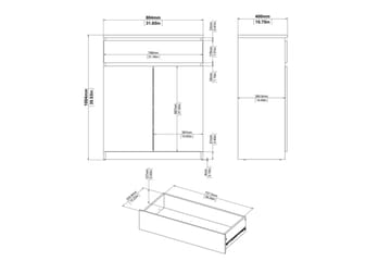 Salomns Skänk 80,4x40 cm - Vit - Förvaring - Förvaringsmöbler - Sideboard & skänk