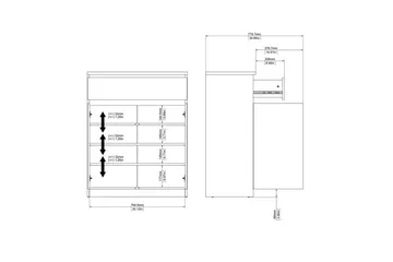 Salomns Skänk 80,4x40 cm - Vit - Förvaring - Förvaringsmöbler - Sideboard & skänk