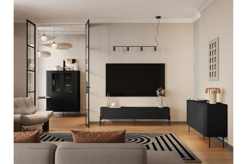 Sherie Möbelset För Vardagsrum - Beige - Förvaring - Förvaringsmöbler - Möbelset för vardagsrum