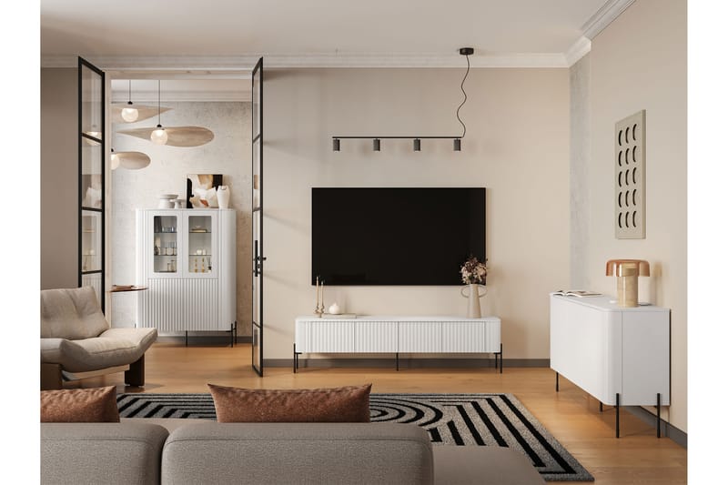 Sherie Möbelset För Vardagsrum - Beige - Förvaring - Förvaringsmöbler - Möbelset för vardagsrum