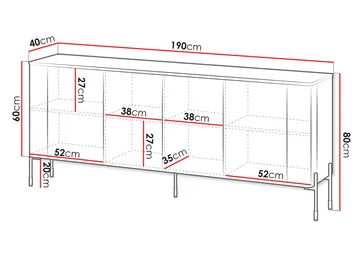 Sherie Skänk 190 cm - brun - Förvaring - Förvaringsmöbler - Sideboard & skänk