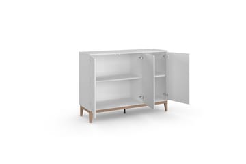 Sideboard & skänk Loft24 Skänk Pelle 120x41x85 cm, Vit/Wotan ek Vit - Förvaring - Förvaringsmöbler - Sideboard & skänk