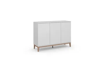 Sideboard & skänk Loft24 Skänk Pelle 120x41x85 cm, Vit/Wotan ek Vit - Förvaring - Förvaringsmöbler - Sideboard & skänk