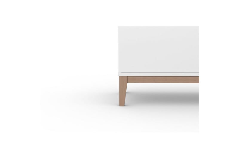 Sideboard & skänk Loft24 Skänk Pelle 120x41x85 cm, Vit/Wotan ek Vit - Förvaring - Förvaringsmöbler - Sideboard & skänk